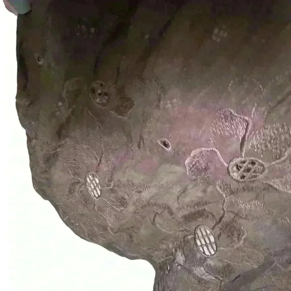 J. Jill Embroidered Button-Up Shirt Dress XL - Brown, Tie Waist, Scalloped Hem - Picture 4 of 7